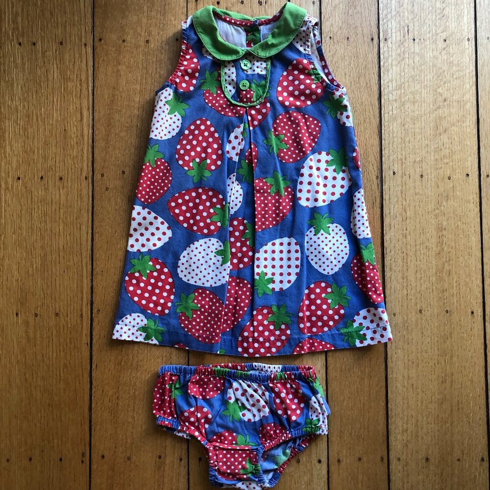 Baby Boden 12-18M Strawberry Dress